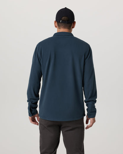 Aspen Shirt Jacket Men's Ocean Blue Fleece Shirt Jacket | Vuori Outlet