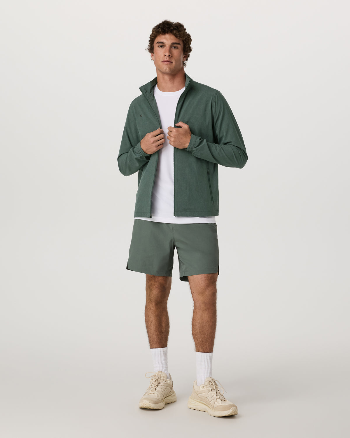 Venture Track Jacket Men's Agate Green Workout Jacket | Vuori US