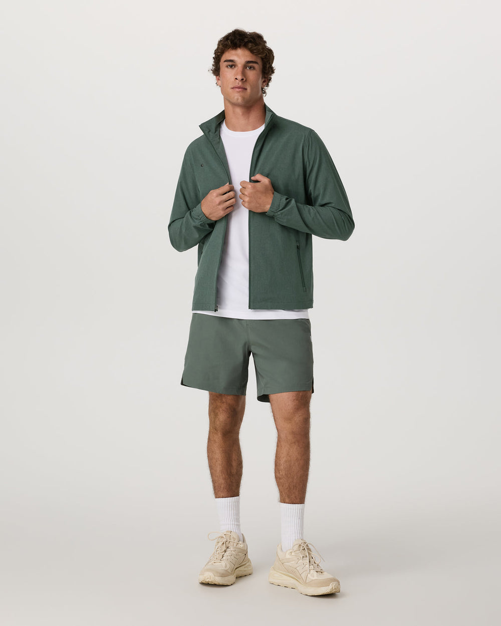 Venture Track Jacket Men's Agate Green Workout Jacket | Vuori US