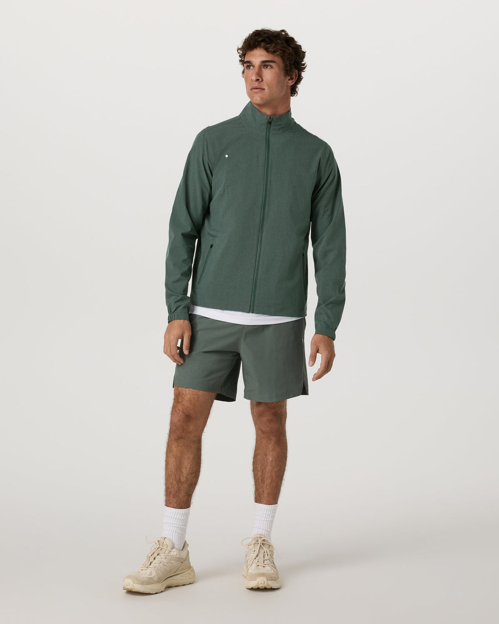 Venture Track Jacket Men's Agate Green Workout Jacket | Vuori US