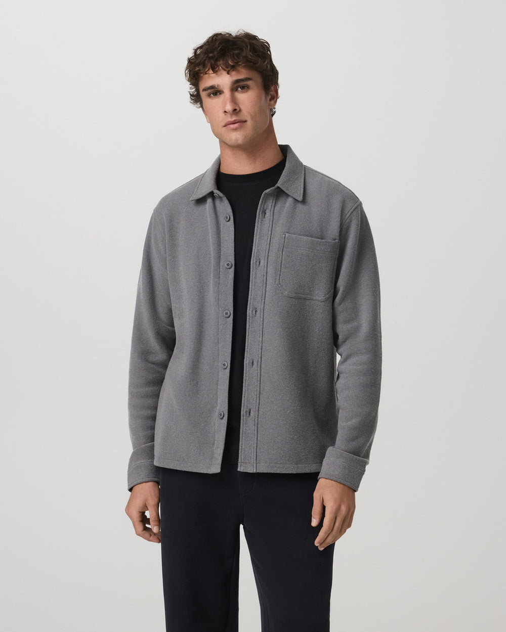 Beach Fleece Shirt Jacket Men's Pinecone Heather Jacket | Vuori Clothing