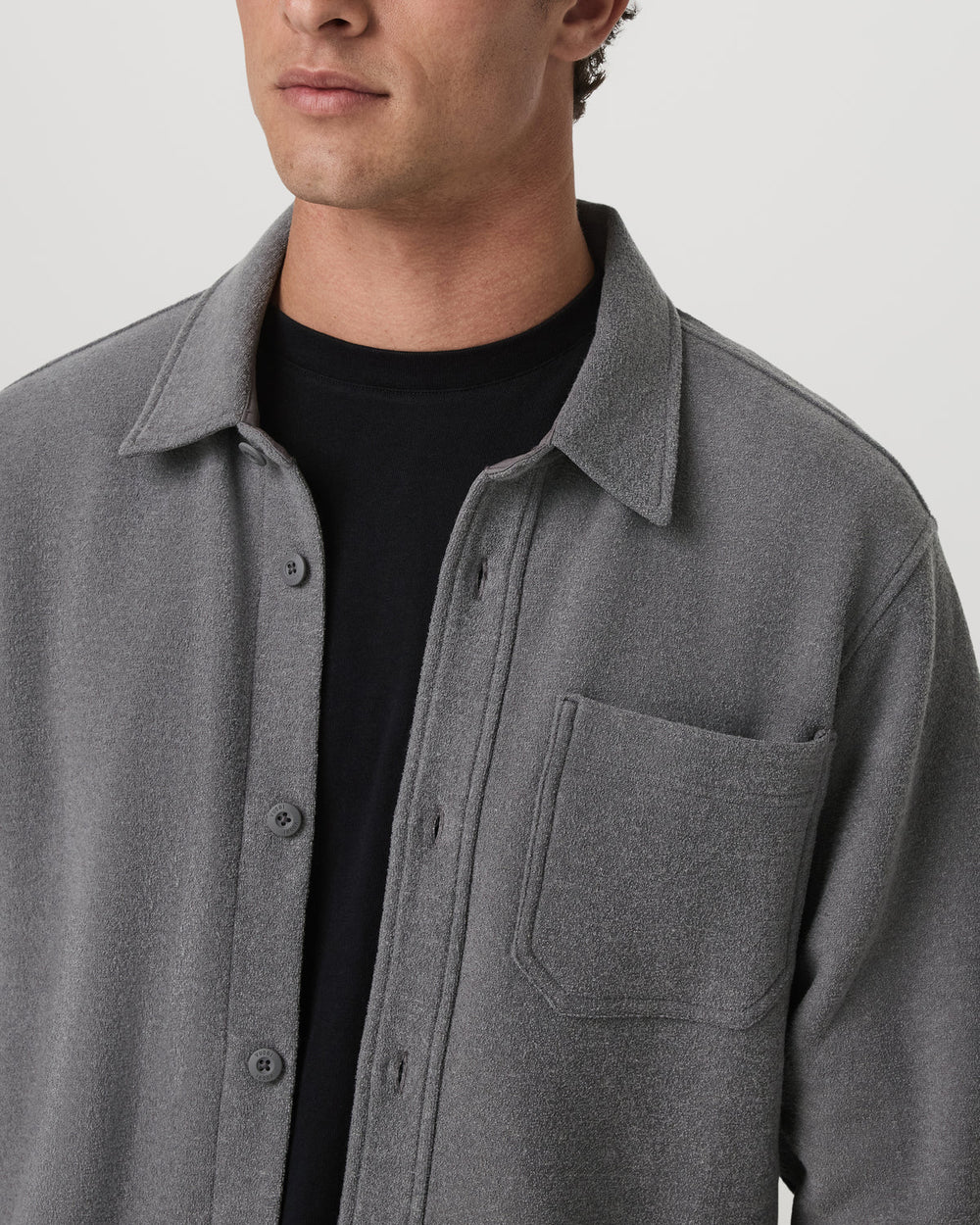 Beach Fleece Shirt Jacket Men's Pinecone Heather Jacket | Vuori Clothing