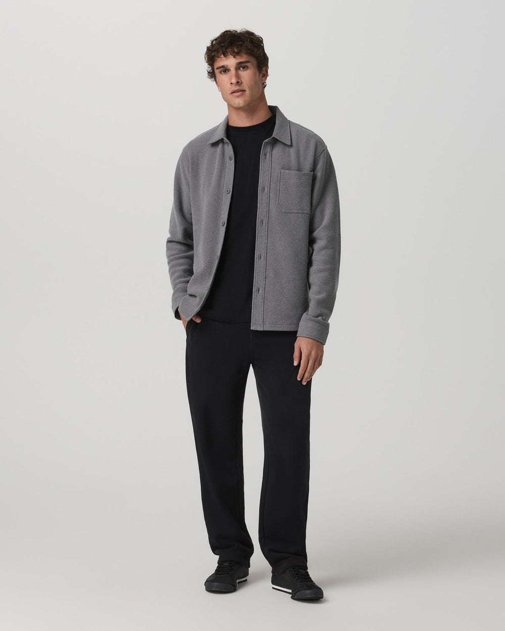 Beach Fleece Shirt Jacket Men's Pinecone Heather Jacket | Vuori Clothing