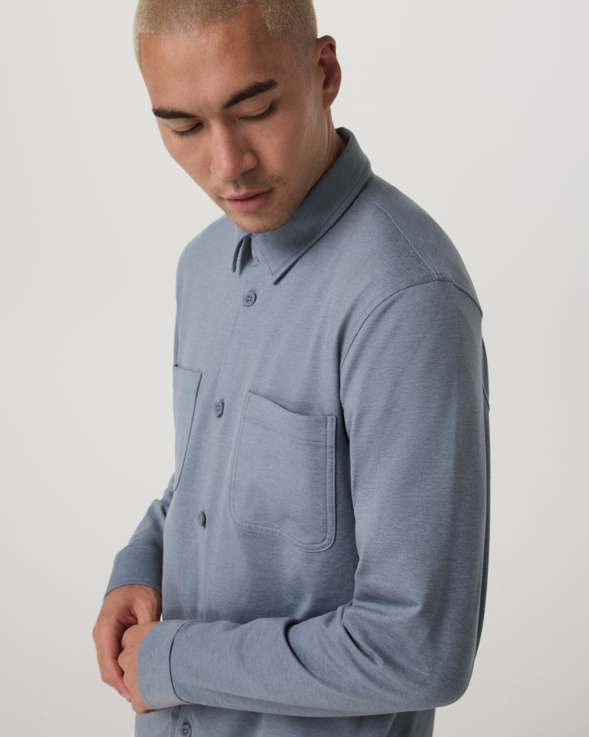 Coronado Shirt Jacket Men's Slate Blue Heather Jacket | Vuori Sale