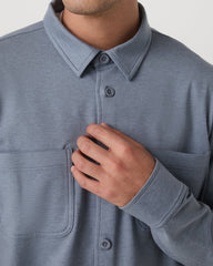 Coronado Shirt Jacket Men's Slate Blue Heather Jacket | Vuori Sale