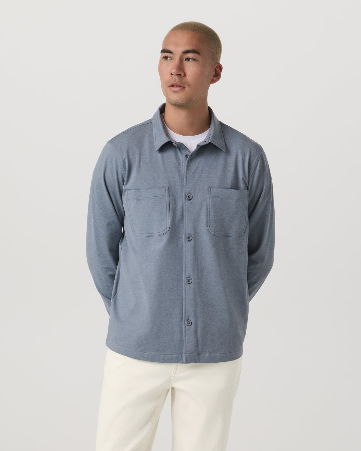 Coronado Shirt Jacket Men's Slate Blue Heather Jacket | Vuori Sale