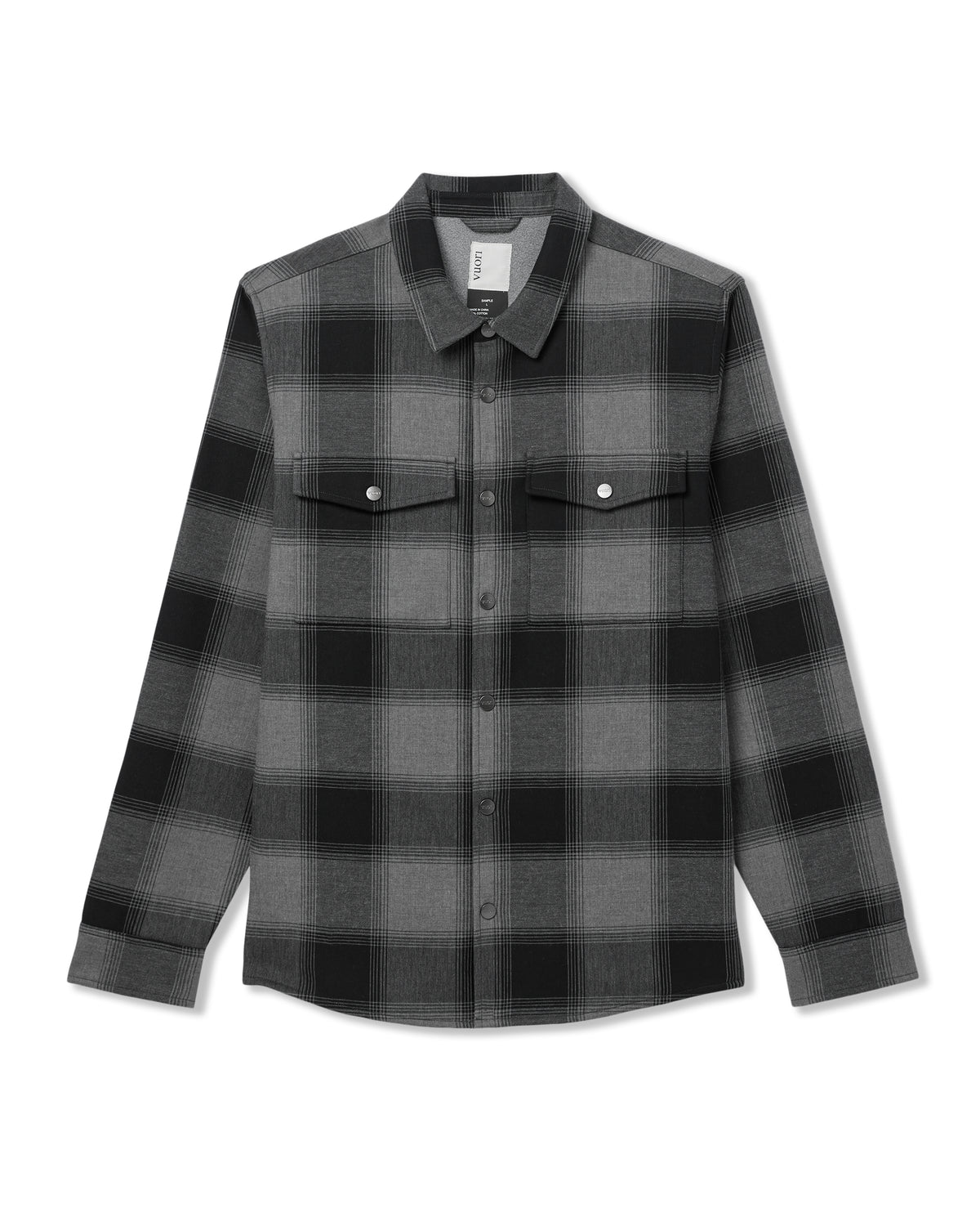 Range Shirt Jacket 2.0 Men's Dark Pewter Plaid Jacket | Vuori For sale