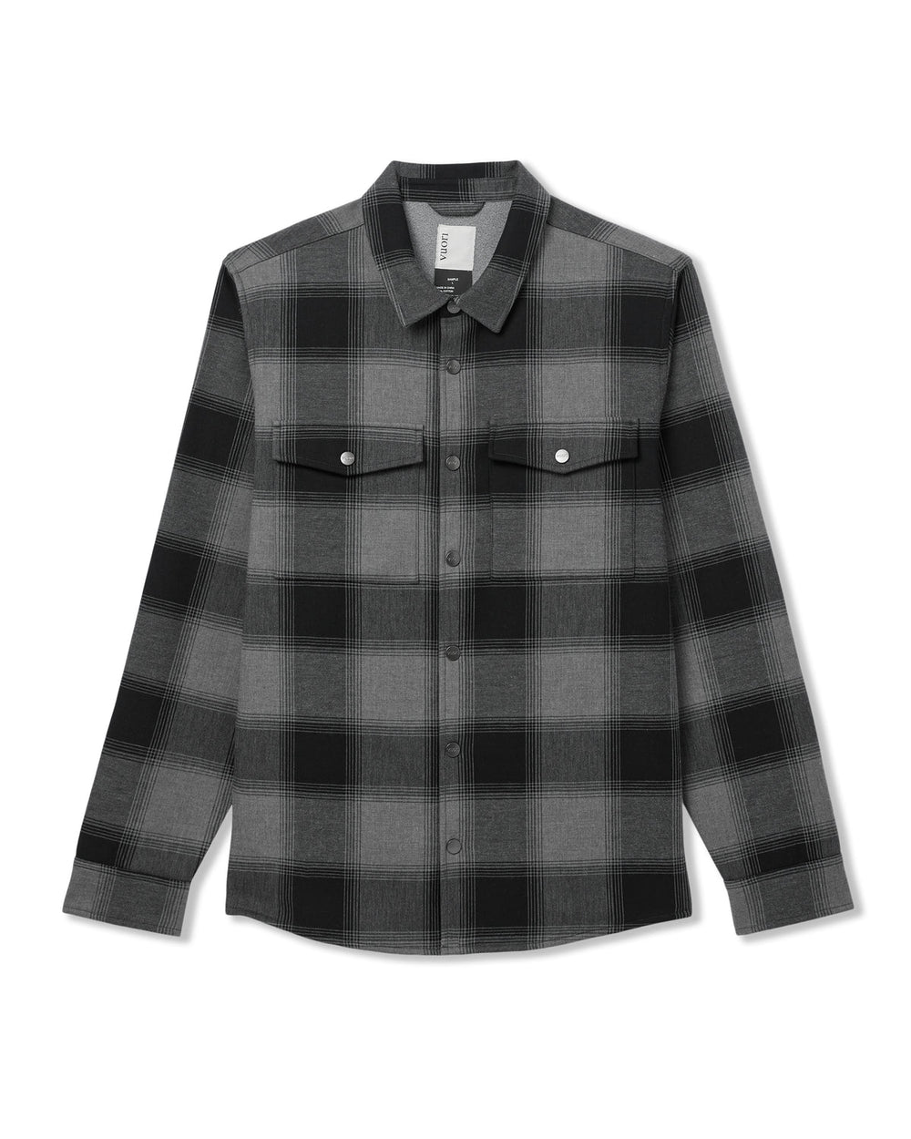 Range Shirt Jacket 2.0 Men's Dark Pewter Plaid Jacket | Vuori For sale