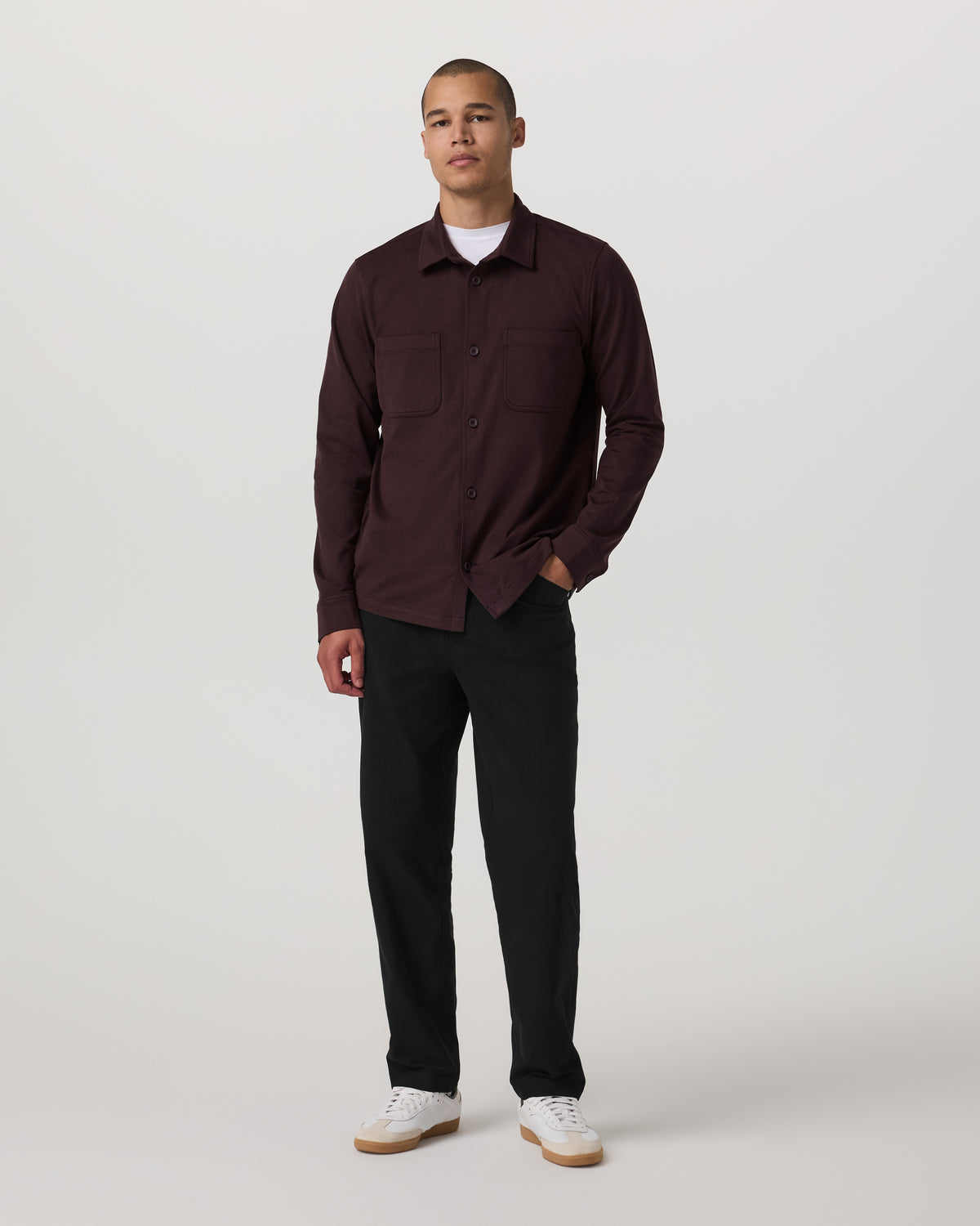 Coronado Shirt Jacket Men's Mahogany Heather Jacket | Vuori Outlet