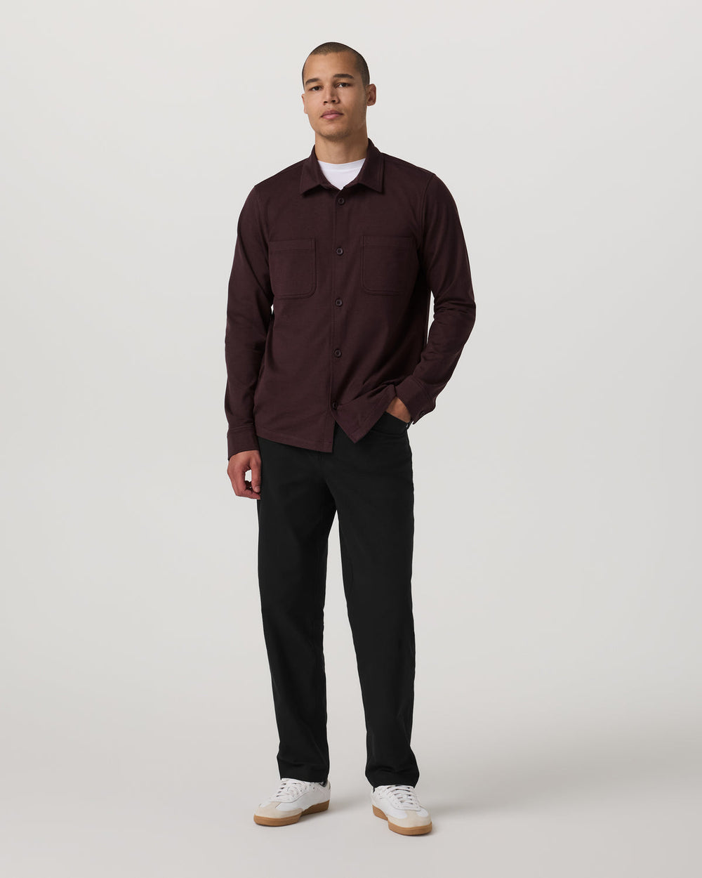 Coronado Shirt Jacket Men's Mahogany Heather Jacket | Vuori Outlet