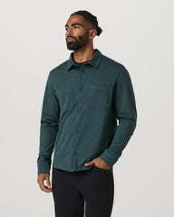 Coronado Shirt Jacket Men's Deep Sea Heather Jacket | Vuori Clothing