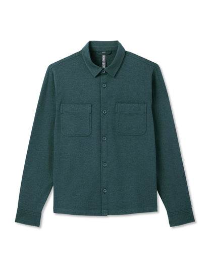 Coronado Shirt Jacket Men's Deep Sea Heather Jacket | Vuori Clothing