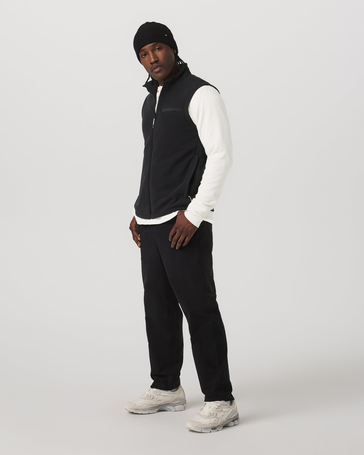 Aspen Vest Men's Black Zip-Up Fleece Vest | Vuori Discount