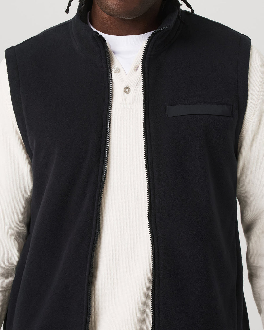 Aspen Vest Men's Black Zip-Up Fleece Vest | Vuori Discount