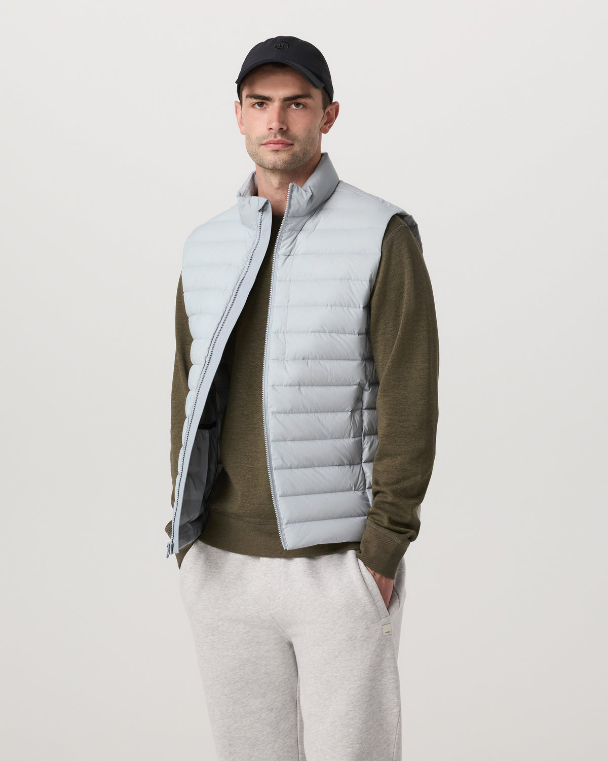 Steadfast Insulated Vest Men's Sea Fog Vest | Vuori For sale