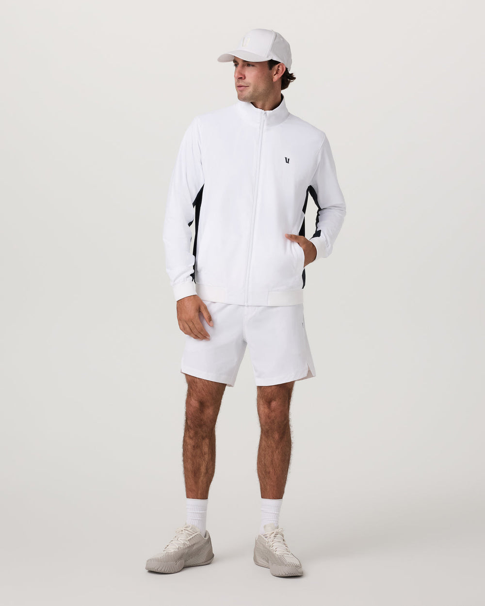 Fleet Jacket Men's White Color Block Jacket | Vuori Outlet