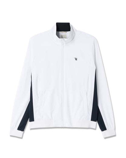 Fleet Jacket Men's White Color Block Jacket | Vuori Outlet