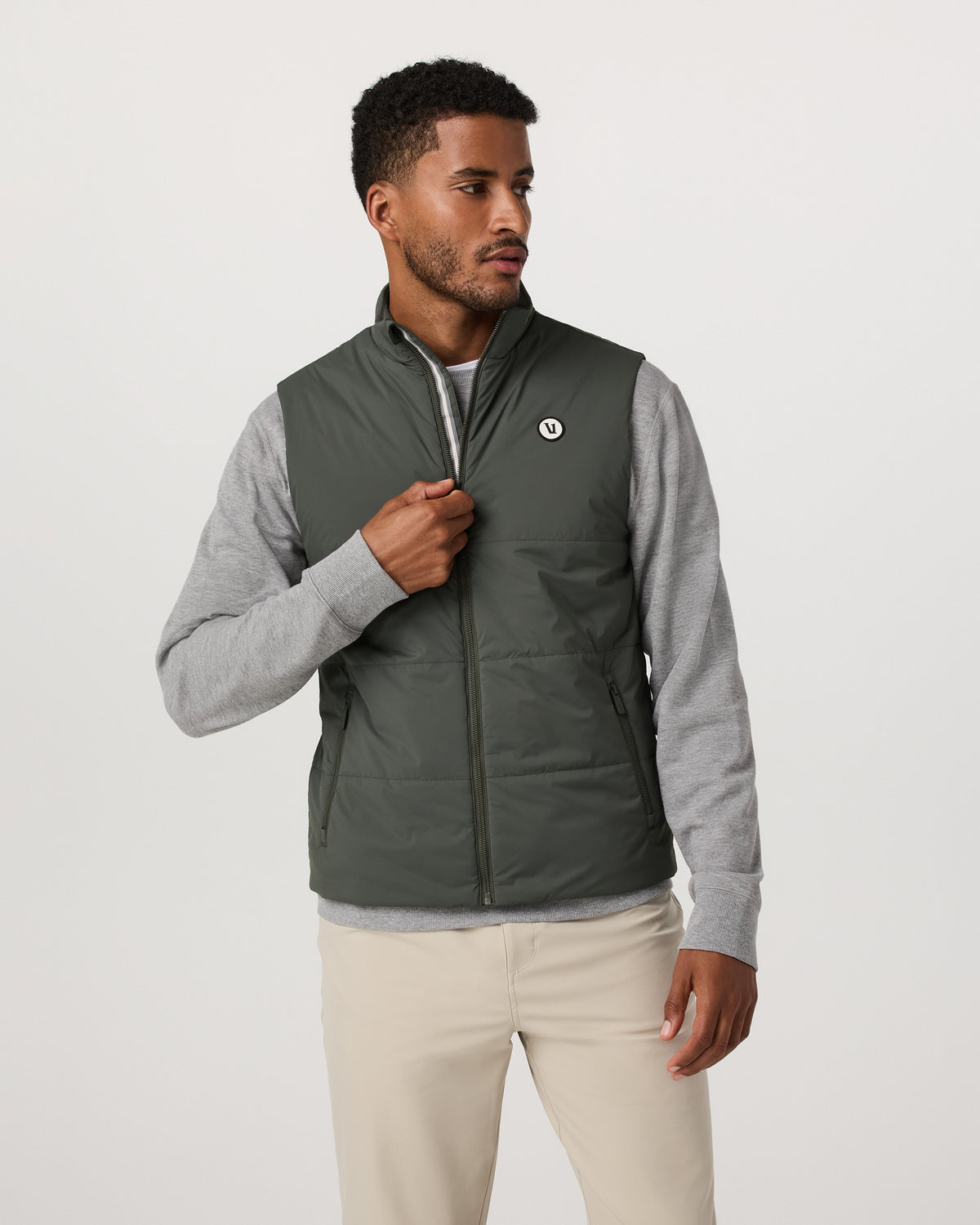 Echo Insulated Vest 2.0 Men's River Rock Vest | Vuori Clothing