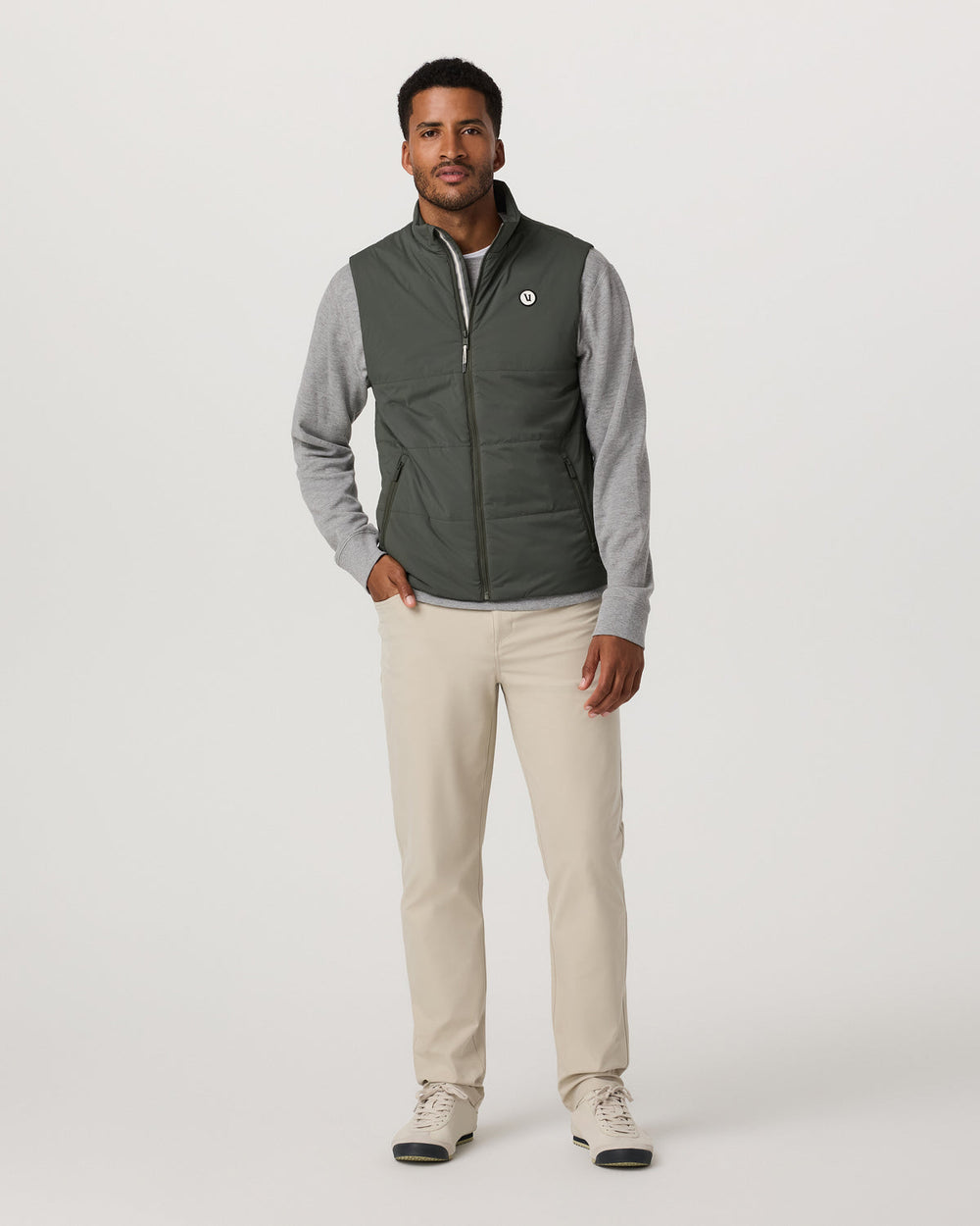 Echo Insulated Vest 2.0 Men's River Rock Vest | Vuori Clothing