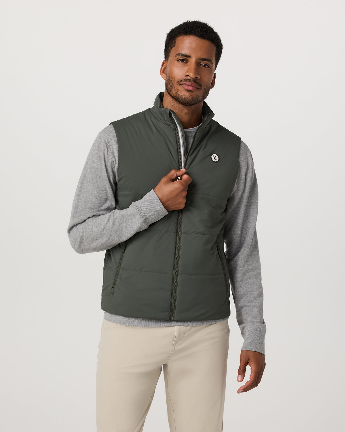 Echo Insulated Vest 2.0 Men's River Rock Vest | Vuori Clothing