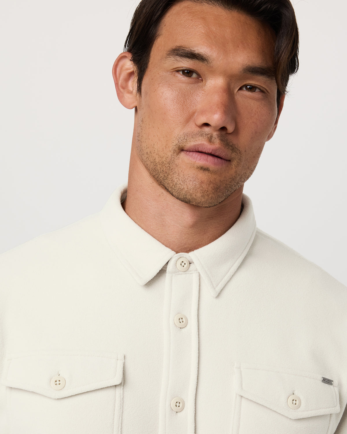 Aspen Shirt Jacket Men's Mushroom Fleece Shirt Jacket | Vuori For sale