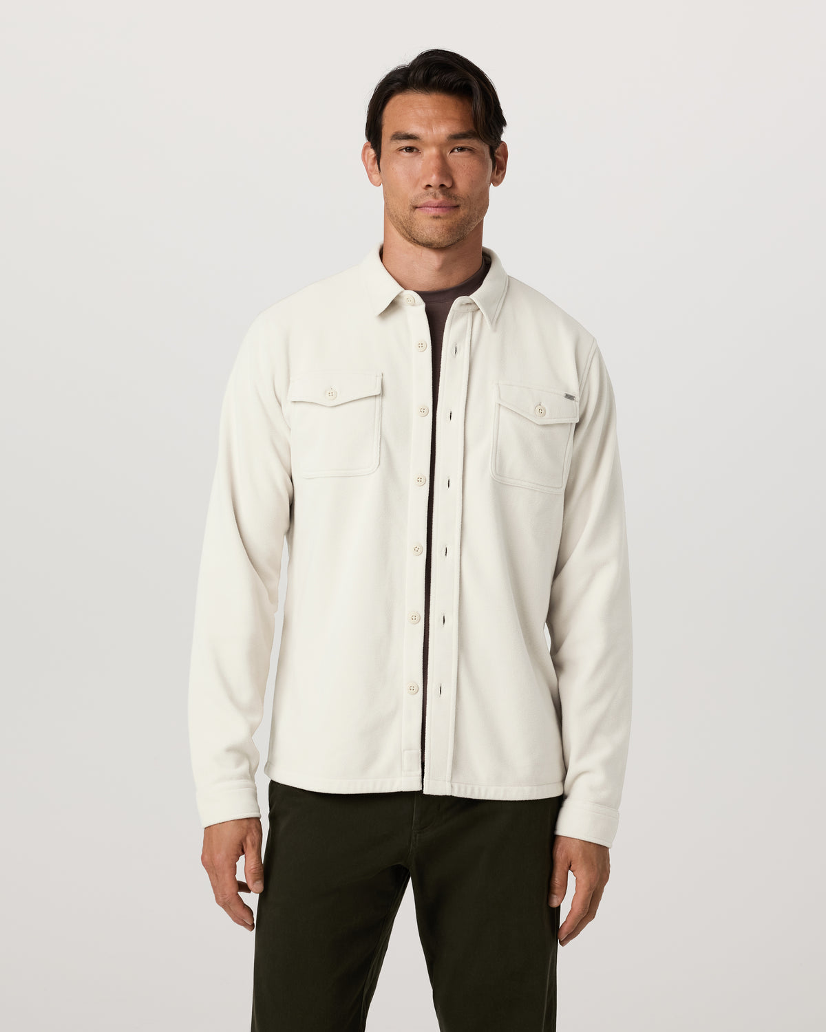 Aspen Shirt Jacket Men's Mushroom Fleece Shirt Jacket | Vuori For sale