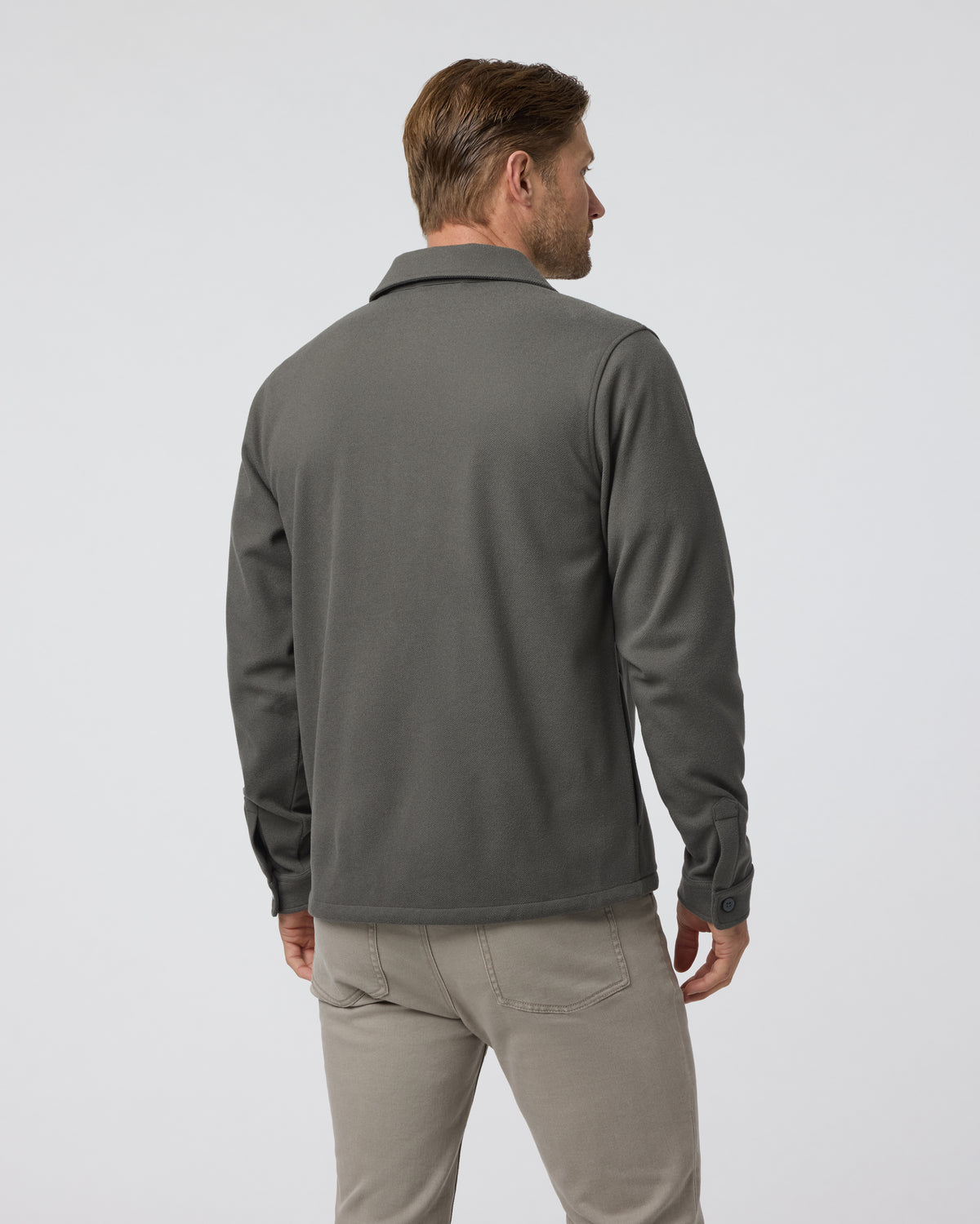 Beldon Shirt Jacket Knit Twill Oregano | Vuori US