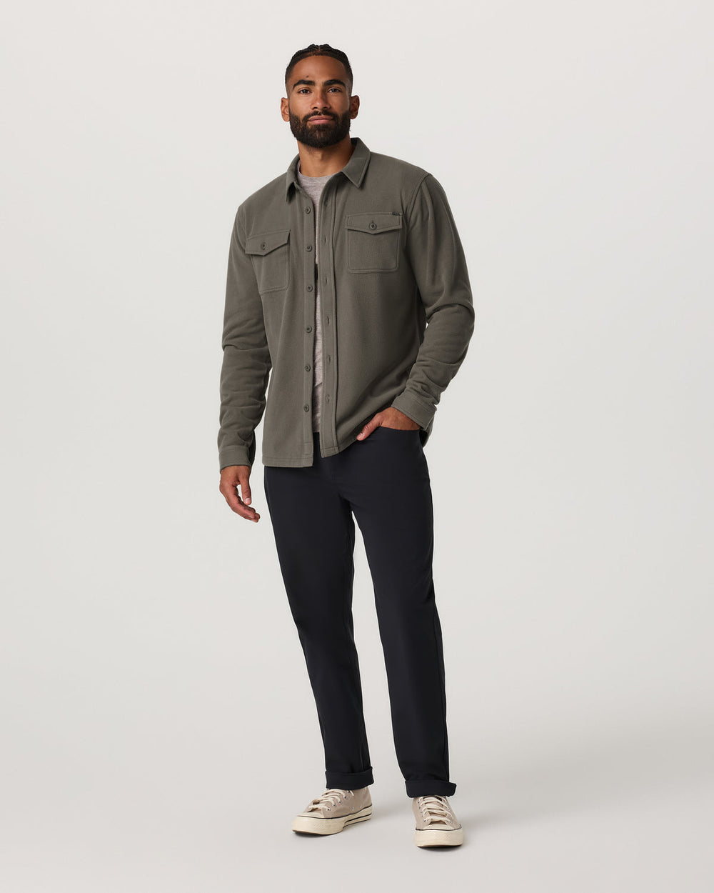 Aspen Shirt Jacket Men's Root Fleece Shirt Jacket | Vuori Clothing