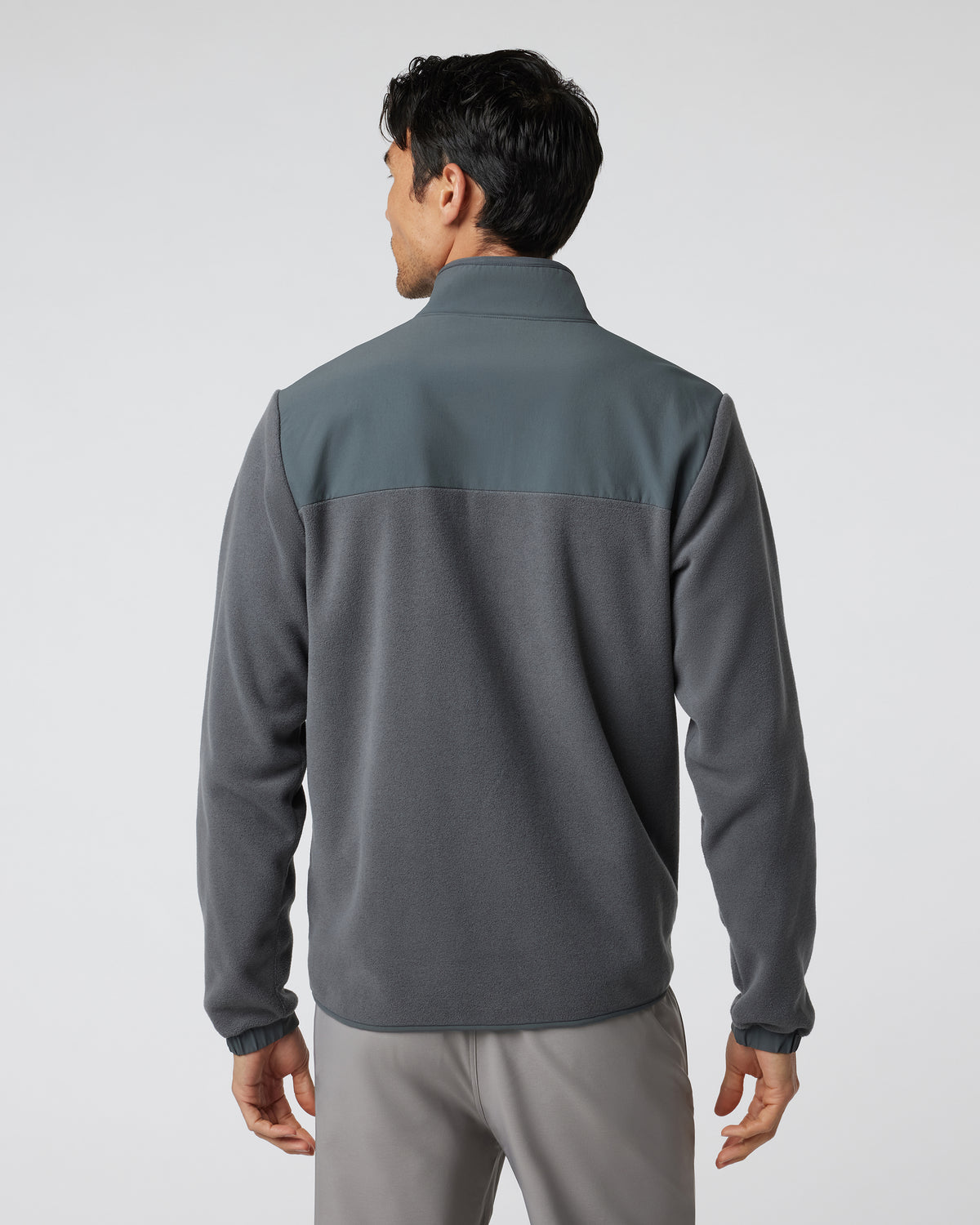 Aspen Full Zip Jacket Dark Pewter Fleece Jacket | Vuori