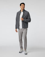 Aspen Full Zip Jacket Dark Pewter Fleece Jacket | Vuori
