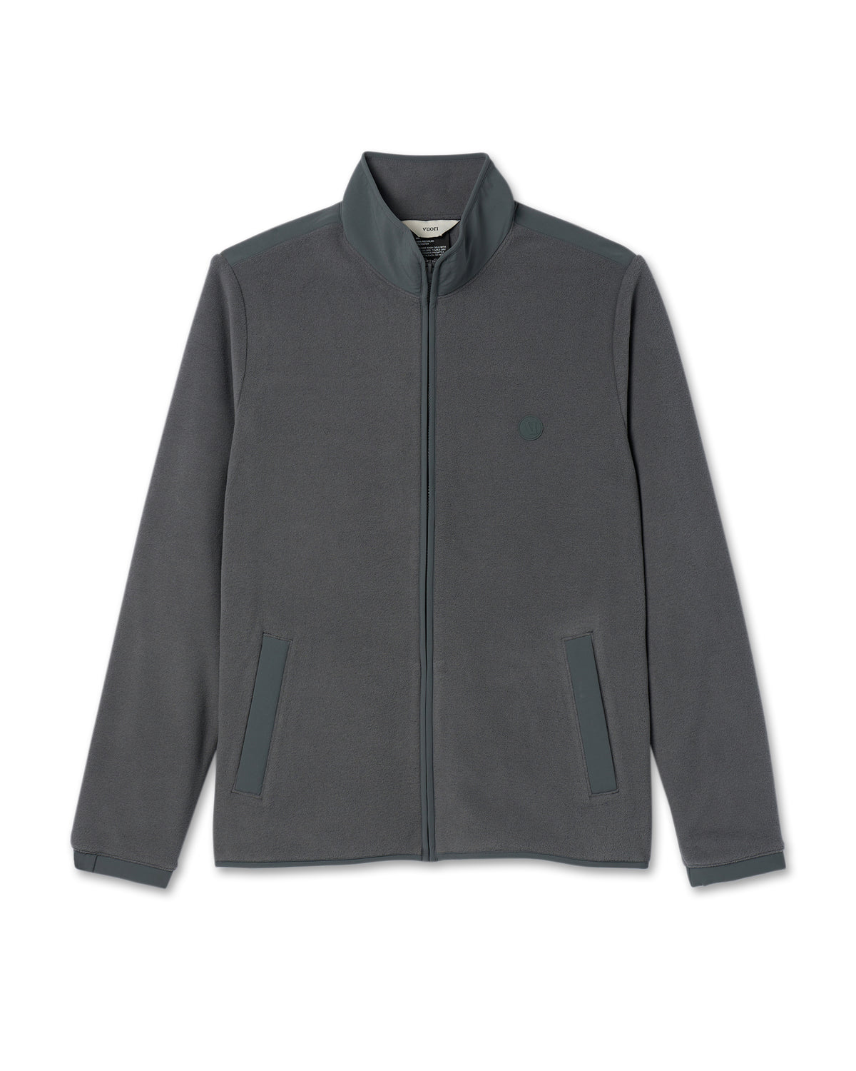 Aspen Full Zip Jacket Dark Pewter Fleece Jacket | Vuori