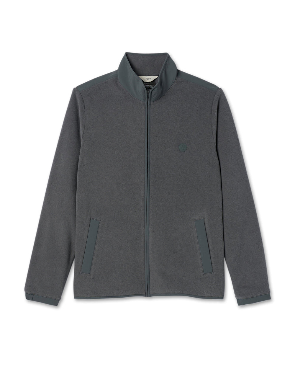 Aspen Full Zip Jacket Dark Pewter Fleece Jacket | Vuori