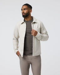 Beldon Shirt Jacket Knit Twill Oatmeal | Vuori Sale