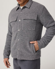 Plymouth Wool Shirt Jacket Men's Heather Grey Jacket | Vuori Online