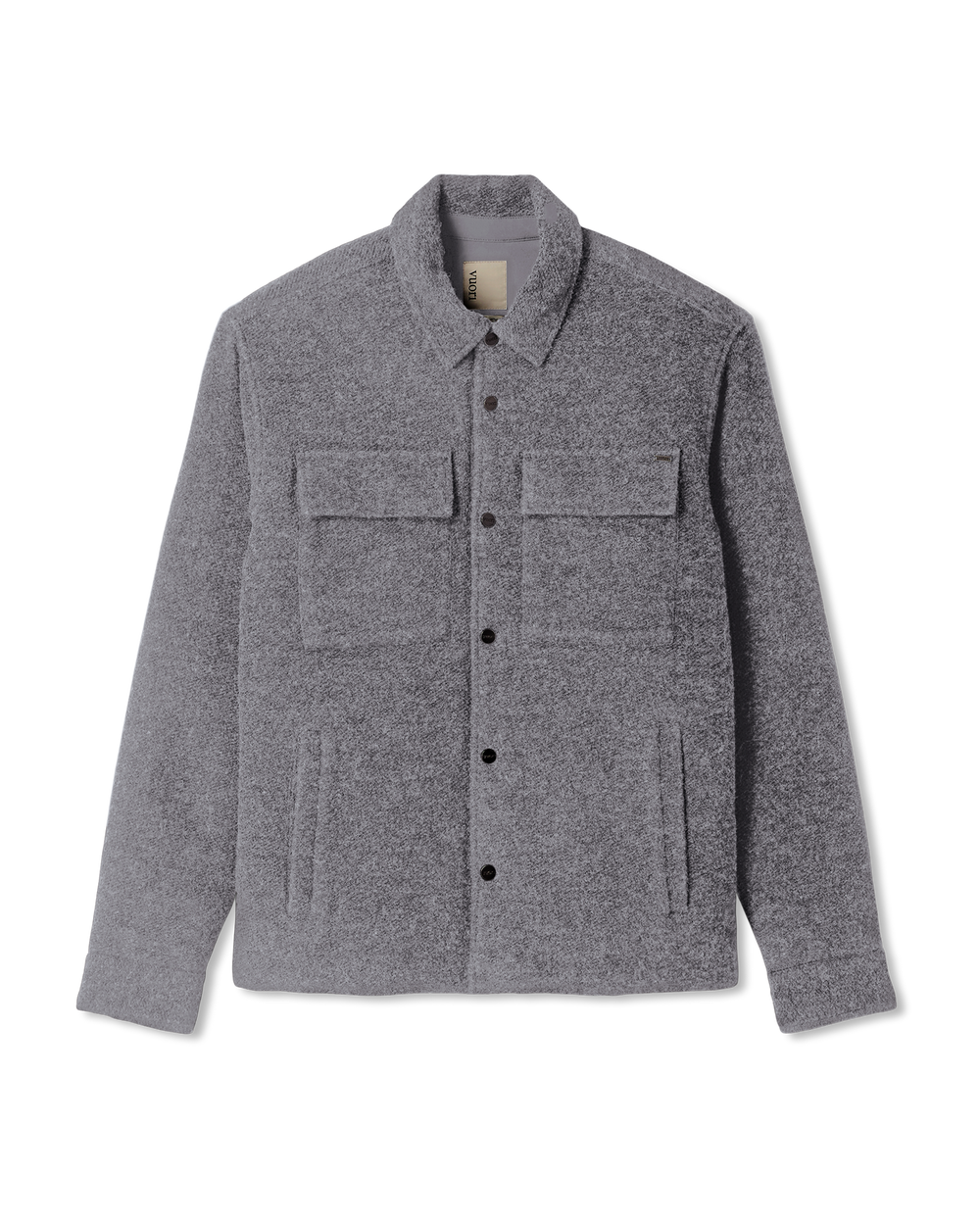 Plymouth Wool Shirt Jacket Men's Heather Grey Jacket | Vuori Online