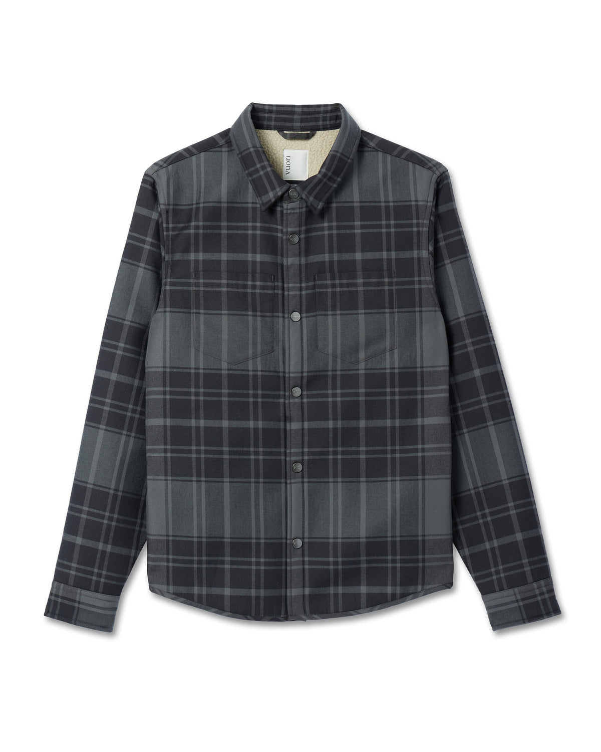Coastside Shirt Jacket Men's Black Plaid Shirt | Vuori US