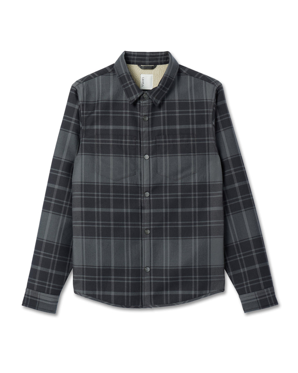 Coastside Shirt Jacket Men's Black Plaid Shirt | Vuori US