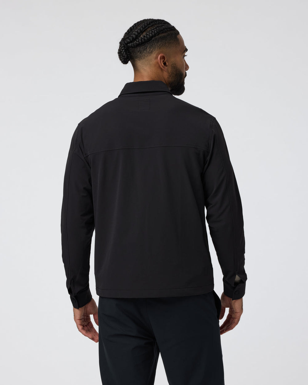 Lawson Tech Shirt Jacket Black | Vuori