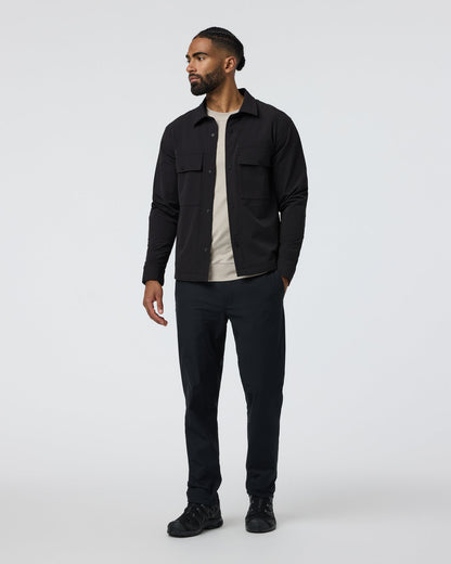 Lawson Tech Shirt Jacket Black | Vuori