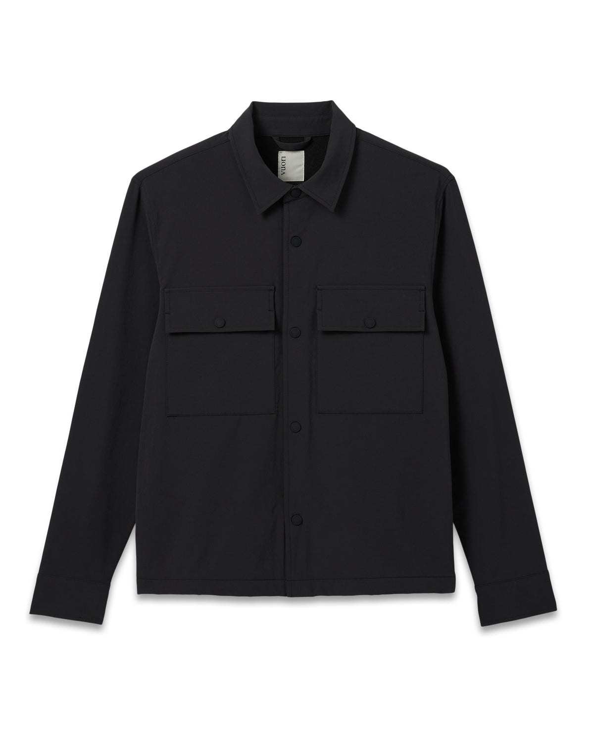 Lawson Tech Shirt Jacket Black | Vuori