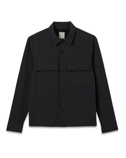 Lawson Tech Shirt Jacket Black | Vuori