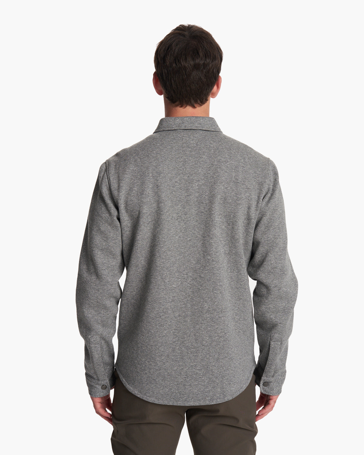 Del Mar Fleece Shirt Jacket Heather Grey Button Down | Vuori Sale