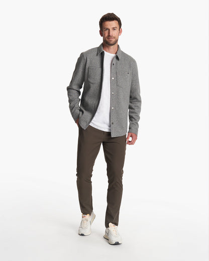 Del Mar Fleece Shirt Jacket Heather Grey Button Down | Vuori Sale