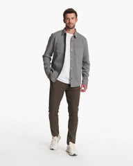 Del Mar Fleece Shirt Jacket Heather Grey Button Down | Vuori Sale