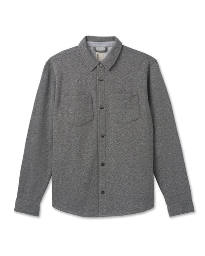 Del Mar Fleece Shirt Jacket Heather Grey Button Down | Vuori Sale