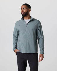 Venture Track Jacket Dusty Blue Linen Texture | Vuori For sale