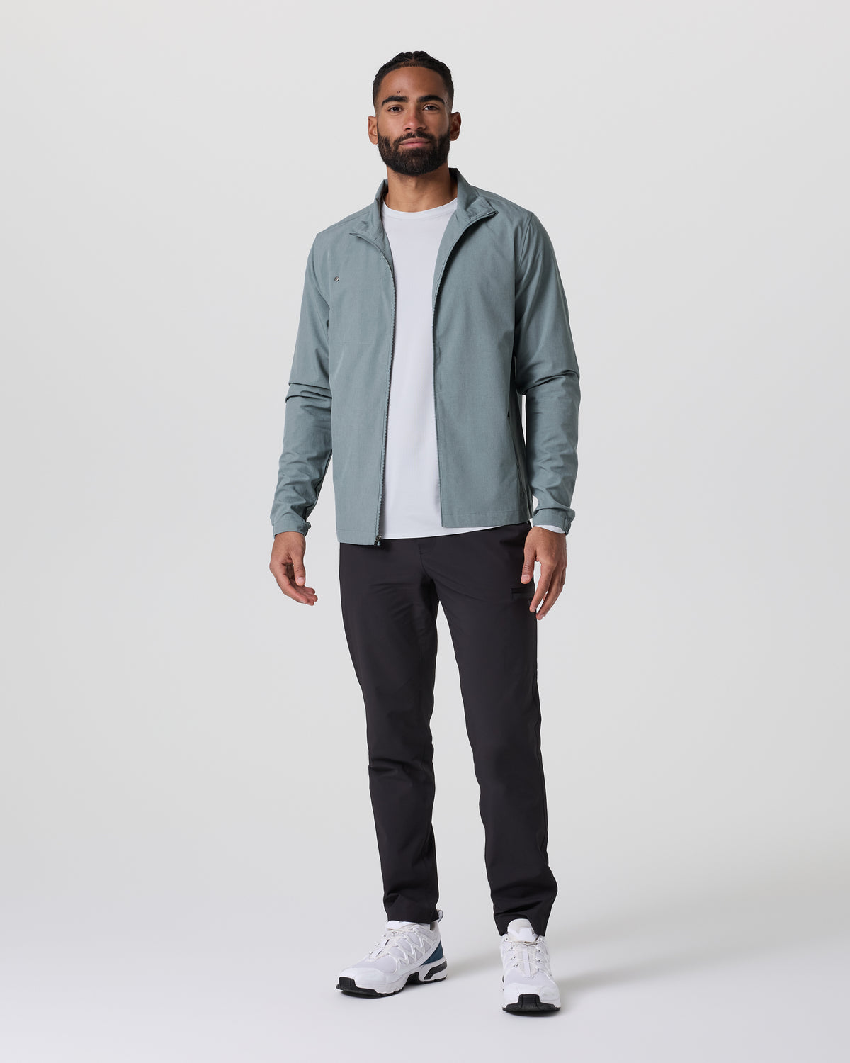 Venture Track Jacket Dusty Blue Linen Texture | Vuori For sale