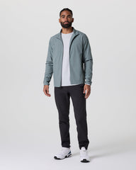 Venture Track Jacket Dusty Blue Linen Texture | Vuori For sale