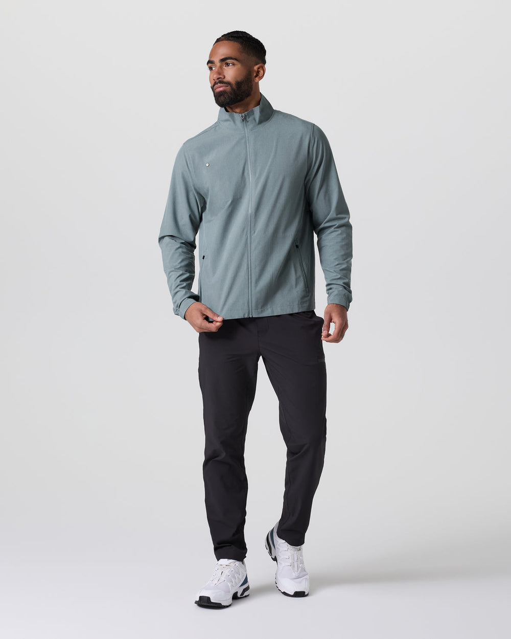 Venture Track Jacket Dusty Blue Linen Texture | Vuori For sale