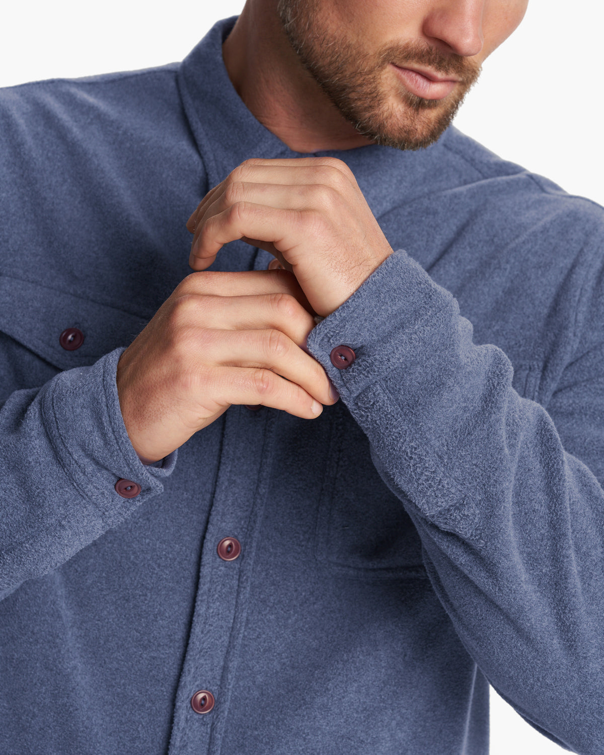 Aspen Shirt Jacket Azure Heather | Vuori Outlet